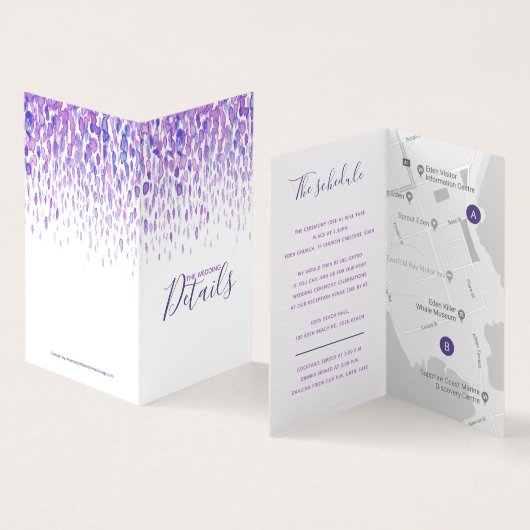 のイベント結婚詳細ゲストパープルスケジュールマップ (内部&外部)