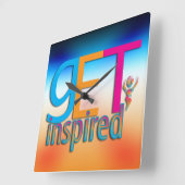 ～のインスパイアオリジナル スクエア壁時計 (傾斜)