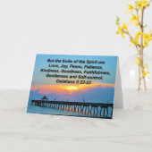 のインスパイアガラテヤ5:22日の出のグリーティングカード カード (黄色い花)