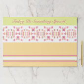 のインスパイアデザインとピンクの淡い色の緑と白 ペーパーパッド (インサイチュ)