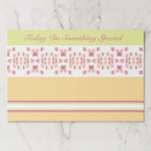 のインスパイアデザインとピンクの淡い色の緑と白 ペーパーパッド (正面)