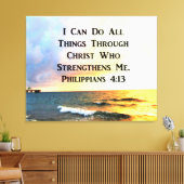 のインスパイアピリピ4:13聖なる書物、 経典 キャンバスプリント (インサイチュ (リビング))