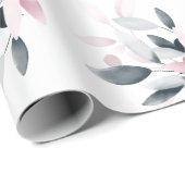 のインスパイアピンクと紫のフローラリース包装P ラッピングペーパー (ロールコーナー)