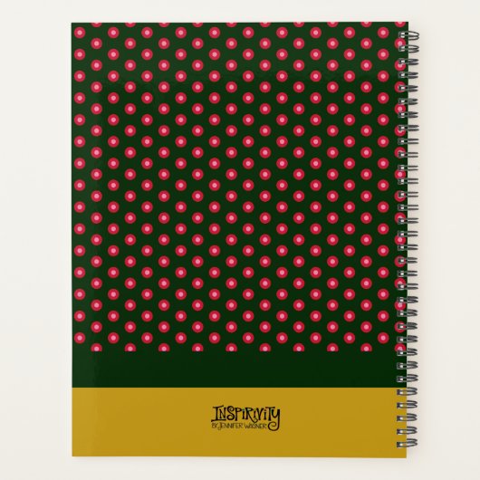 のインスパイアピンクのフローラメモリ引用文のインスピレーション プランナー手帳 (裏面)