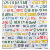 のインスパイアフレーズのパターン シャワーカーテン (正面)