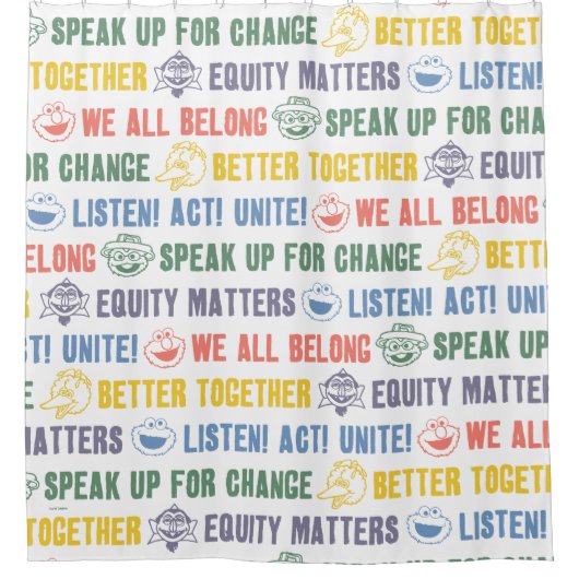 のインスパイアフレーズのパターン シャワーカーテン (正面)