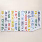 のインスパイアフレーズのパターン ビーチタオル (正面)