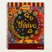 のインスパイアフローラかわいらしの繁栄パーソナライズされたおもしろい プランナー手帳 (正面)