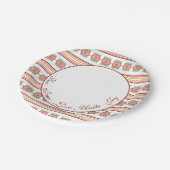 のインスパイアフローラ及びストライプ紙プレート ペーパープレート (アングル)