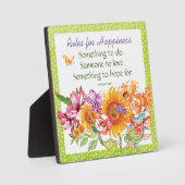 のインスパイアフローラ水色ドット縁ど – 緑 フォトプラーク (正面)