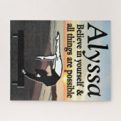 のインスパイア体操バランスビームパーソナライズされたパズル ジグソーパズル (横)