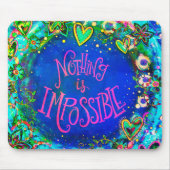 のインスパイア何も不可能な引用文インスピレーション マウスパッド (正面)