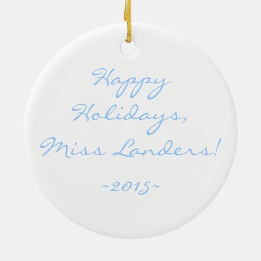 のインスパイア先生引用文クリスマスオーナメント セラミックオーナメント (裏面)