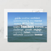 のインスパイア先生Wordコラージュ ポストカード (正面/裏面)