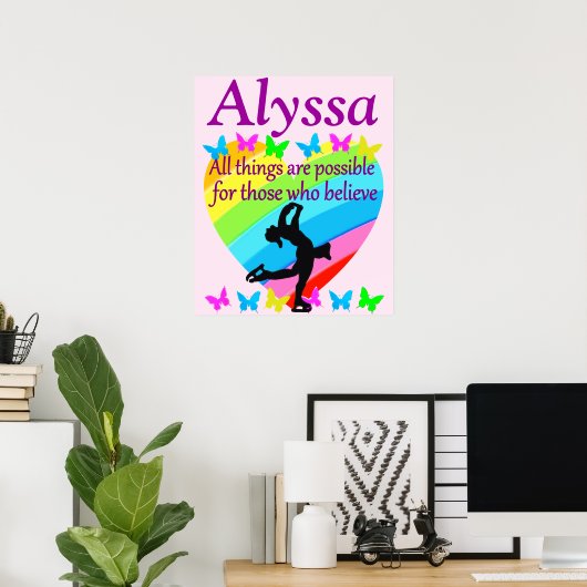 のインスパイア姿スケートで滑るパーソナライズされたポスター ポスター (ホームオフィス)