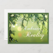 のインスパイア引用文が現実を受け入れ前向き考える ポストカード (正面/裏面)