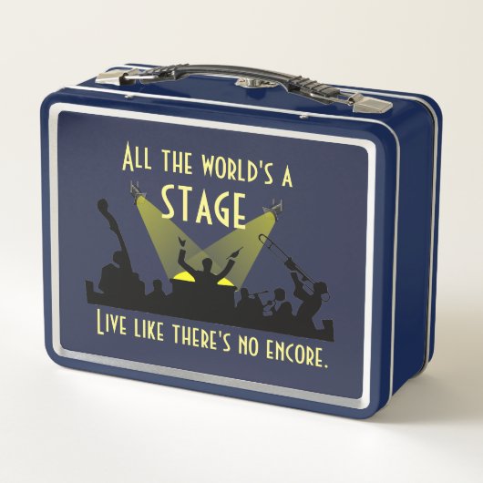 のインスパイア引用文すべての世界のステージ メタルランチボックス (裏面)