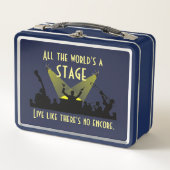 のインスパイア引用文すべての世界のステージ メタルランチボックス (正面)