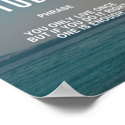 のインスパイア引用文オンYOLO ポスター (角)