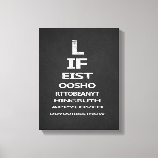 のインスパイア引用文シャルボード眼球図テンプレート キャンバスプリント (正面)