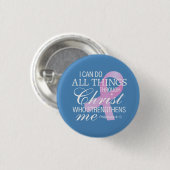 のインスパイア引用文乳がん認識度ピンボタン 缶バッジ (正面&裏面)