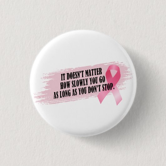 のインスパイア引用文乳がん認識度ピンボタン 缶バッジ (正面)