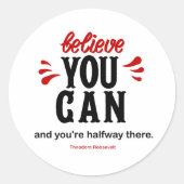 のインスパイア有名な大統領の引用文 ラウンドシール (正面)