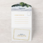 のインスパイア水彩風景ボーイベビーシャワー オールインワン招待状 (外側)