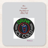 のインスパイア紙コースター スクエアペーパーコースター (正面)