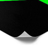 のインスパイア緑のパーソナライズされた泳ぐ人 ポスター (角)