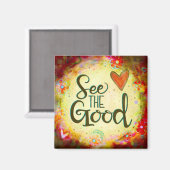 のインスパイア良いハートの感性をかわいらし見る マグネット (正面/裏面)