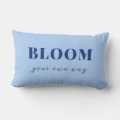 のインスパイア開花は独自の方法ブルーチノイスリー ランバークッション (裏面)