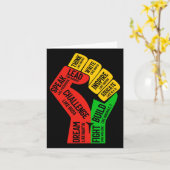 のインスパイア黒指導者パワー拳ハンドブラックホイスト カード (黄色い花)