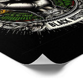 のインスパイア黒指導者パワー拳ハンドブラックホイスト ポスター (角)