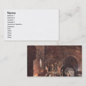 のインテリアIronworks、c.1850-60 (キャンバスの油 名刺 (正面/裏面)