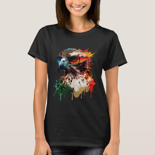 ～のイーグルサングラス休暇サン自然バカショナー Tシャツ (正面)