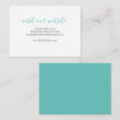 のウェブ結婚サイトがCard Sea Glass Blueスクリプトを挿入 エンクロージャーカード (正面/裏面)