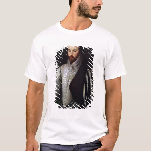 のウォルター・ローリー1588年ポートレート Tシャツ (正面)