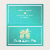 のエスコート結婚テーブルメニュー名タグ金ゴールドPineapple (外部フラット)