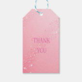 のエレガントためのグリーンピンクブルースパークル結婚デザイン ギフトタグ (正面)