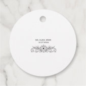 のエレガントためのメッセージカードに感謝の花を咲かせま結婚す フェイバータグ (裏面)