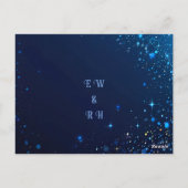 のエレガントグリーンスパークル結婚デザイン ポストカード (裏面)