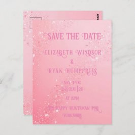 のエレガントグリーンスパークル結婚デザイン ポストカード