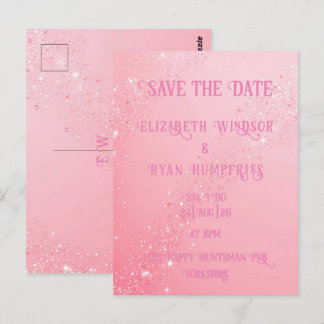 のエレガントグリーンスパークル結婚デザイン ポストカード