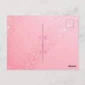 のエレガントグリーンスパークル結婚デザイン ポストカード (裏面)