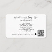 *~*のエレガントバラQRロ絵画ゴフローラフラワー 名刺 (裏面)