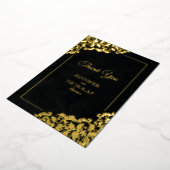 のエレガントフローラクラシックオーナメントを使用した結婚 箔招待状 (回転した状態)