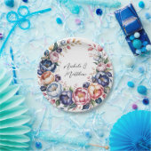 のエレガントフローラ結婚リース ペーパープレート (パーティー)