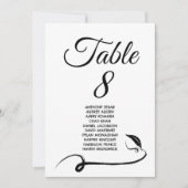 のエレガントミニマル表結婚座席表カード 招待状 (正面)