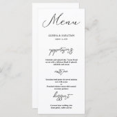 のエレガントメミニマル結婚ニュー・カード (正面/裏面)